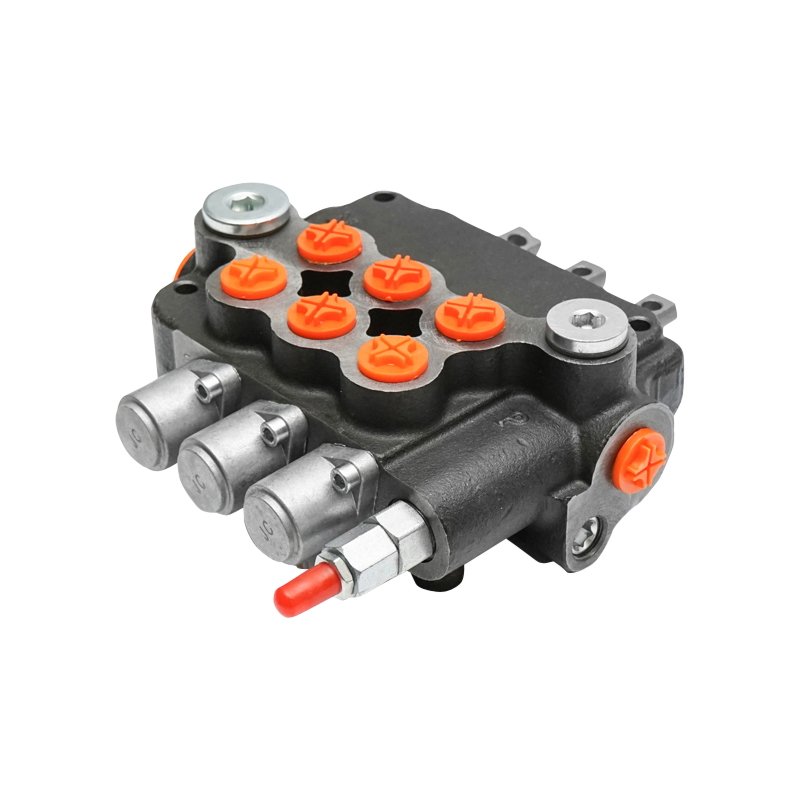 Distribuitor hidraulic cu 3 manete, lungime cablu 2m presiune 250 bar debit 80L/min Breckner Germany